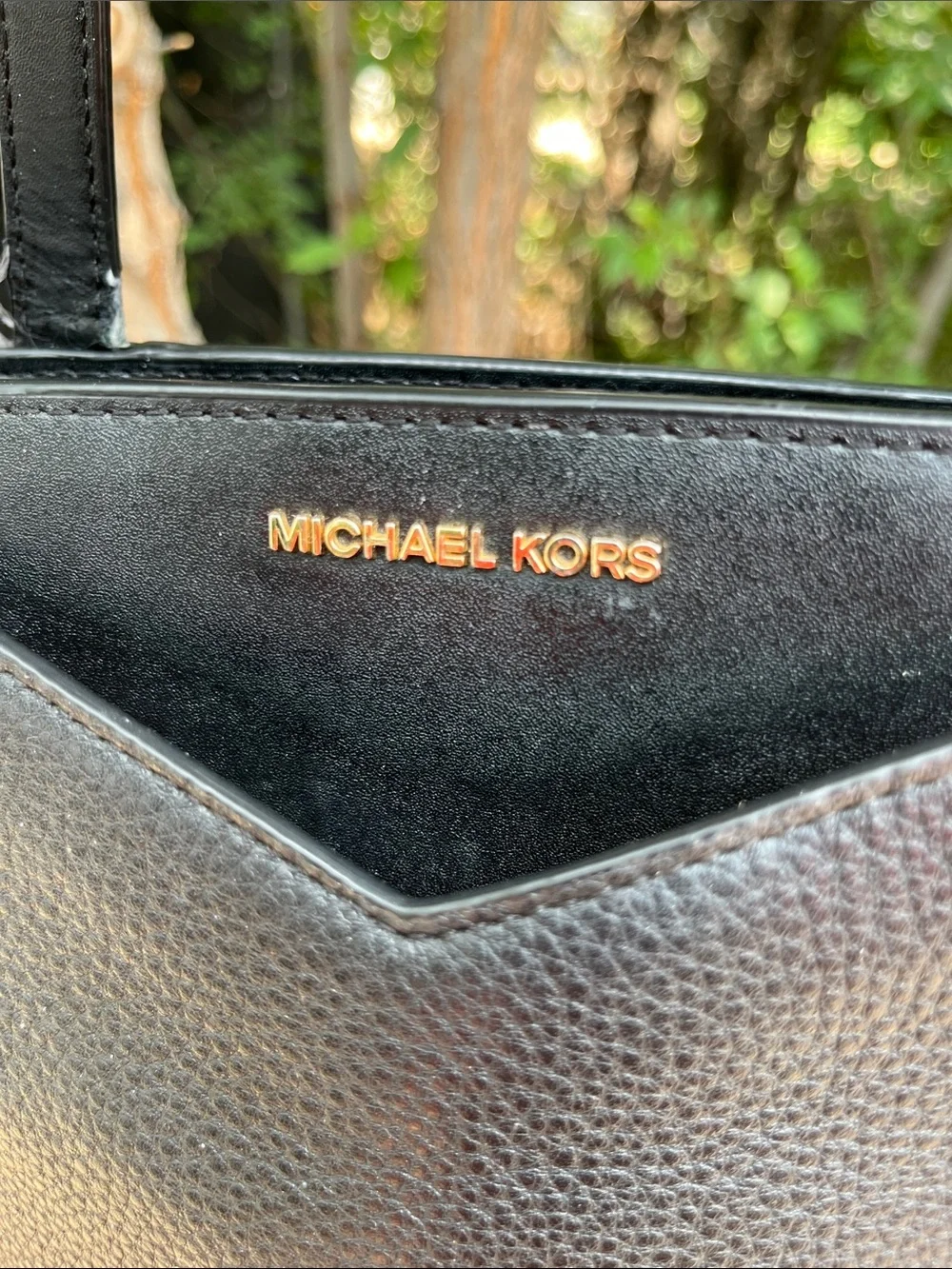 Michael Kors Whitney Black Pebbled Leather Tote